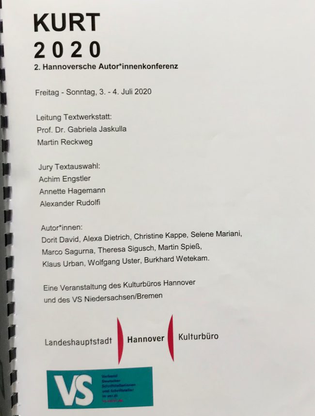 KURT 2020 2. Hannoversche Autor*innenkonferenz
